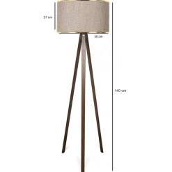 Lampadaire AYD beige/doré - 140 cm-Sheen Hot