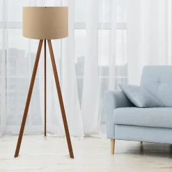 Sheen Lampadaire^Lampadaire Ayd beige/marron - D.38x140 cm