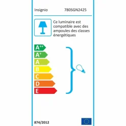 Opviq Lampadaire^Lampadaire Ayd crème/chêne - 38x140 cm