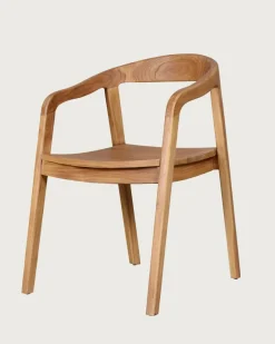 Uniqka Chaises^Lot de 2 chaises Charline en teck massif