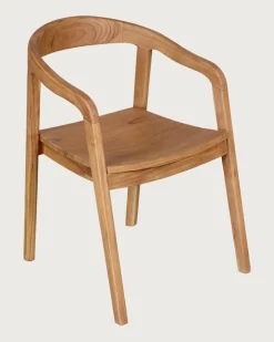 Uniqka Chaises^Lot de 2 chaises Charline en teck massif