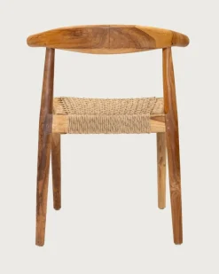 Uniqka Chaises^Lot de 2 chaises Soa en teck massif et corde synthétique