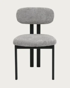 Lot de 4 chaises Zuno en tissu grise et pieds métal-Uniqka Best