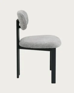 Lot de 4 chaises Zuno en tissu grise et pieds métal-Uniqka Best