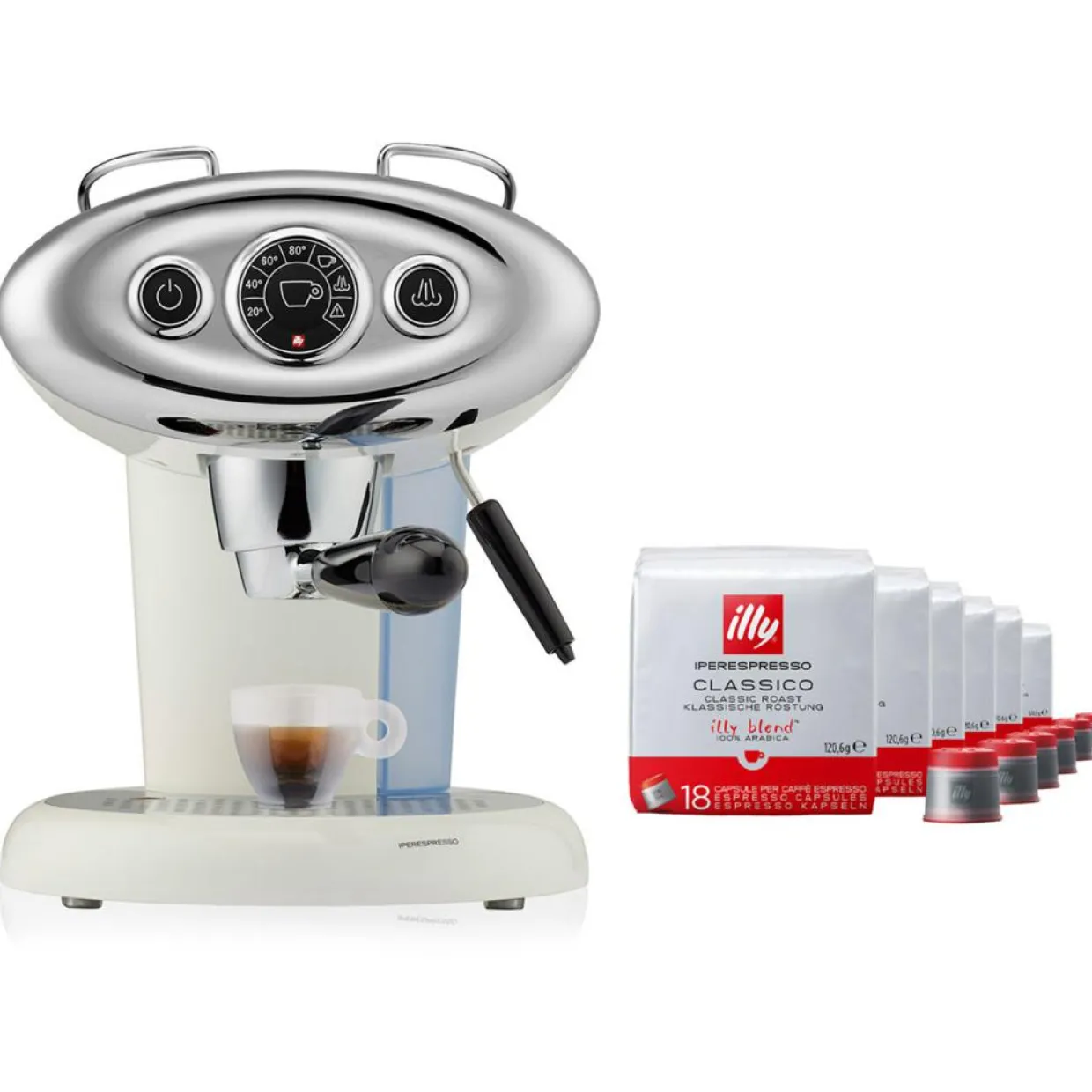 Illy Electroménager^Machine X7.1 Iperespresso blanche + 6x18 capsules Iperespresso Classico