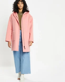 Femme Lou Andrea Manteaux^Manteau 100% Laine Charlotte rose