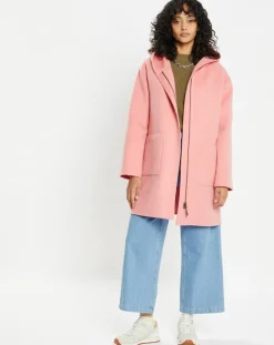 Femme Lou Andrea Manteaux^Manteau 100% Laine Charlotte rose