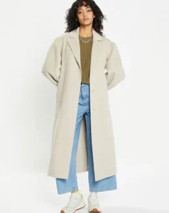 Femme Lou Andrea Manteaux^Manteau 100% Laine Lola gre=ège