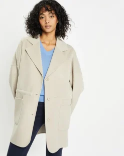 Manteau 100% Laine Stessy grege-Lou Andrea Best