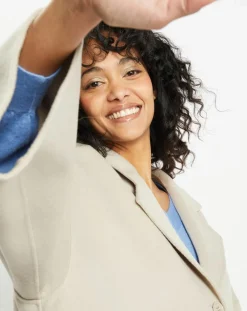 Manteau 100% Laine Stessy grege-Lou Andrea Best