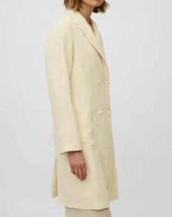 Manteau 100% Lin double boutonnage beige-Marc O'Polo Sale