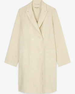 Manteau 100% Lin double boutonnage beige-Marc O'Polo Sale