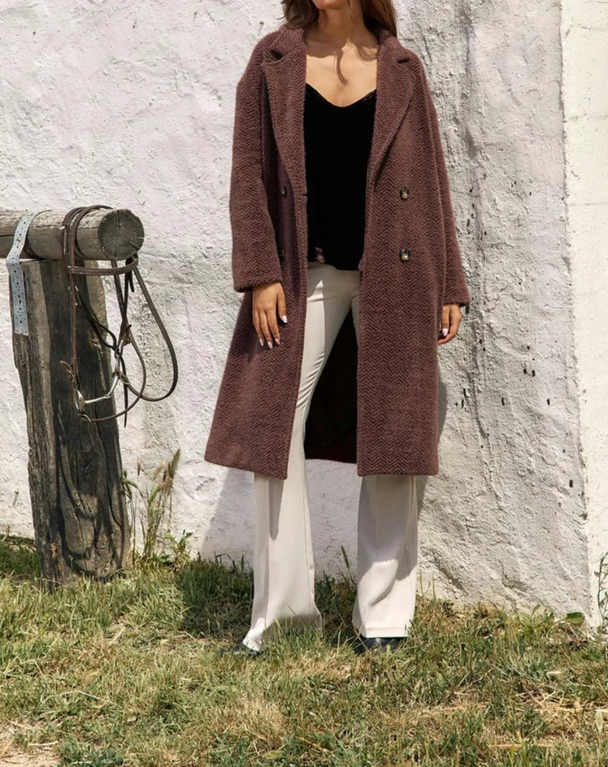 Manteau Aska raisin-Lauren Vidal Clearance