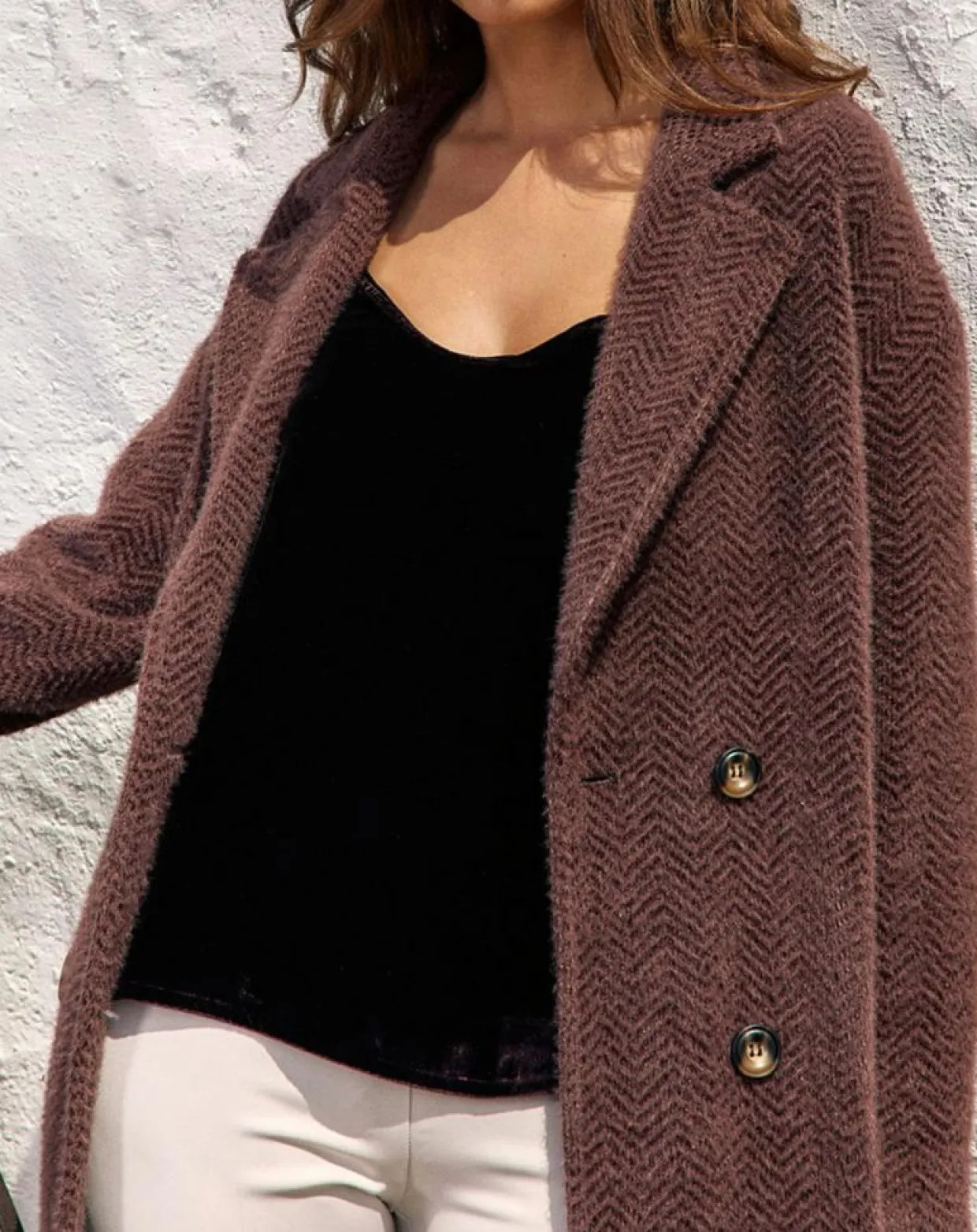 Manteau Aska raisin-Lauren Vidal Clearance