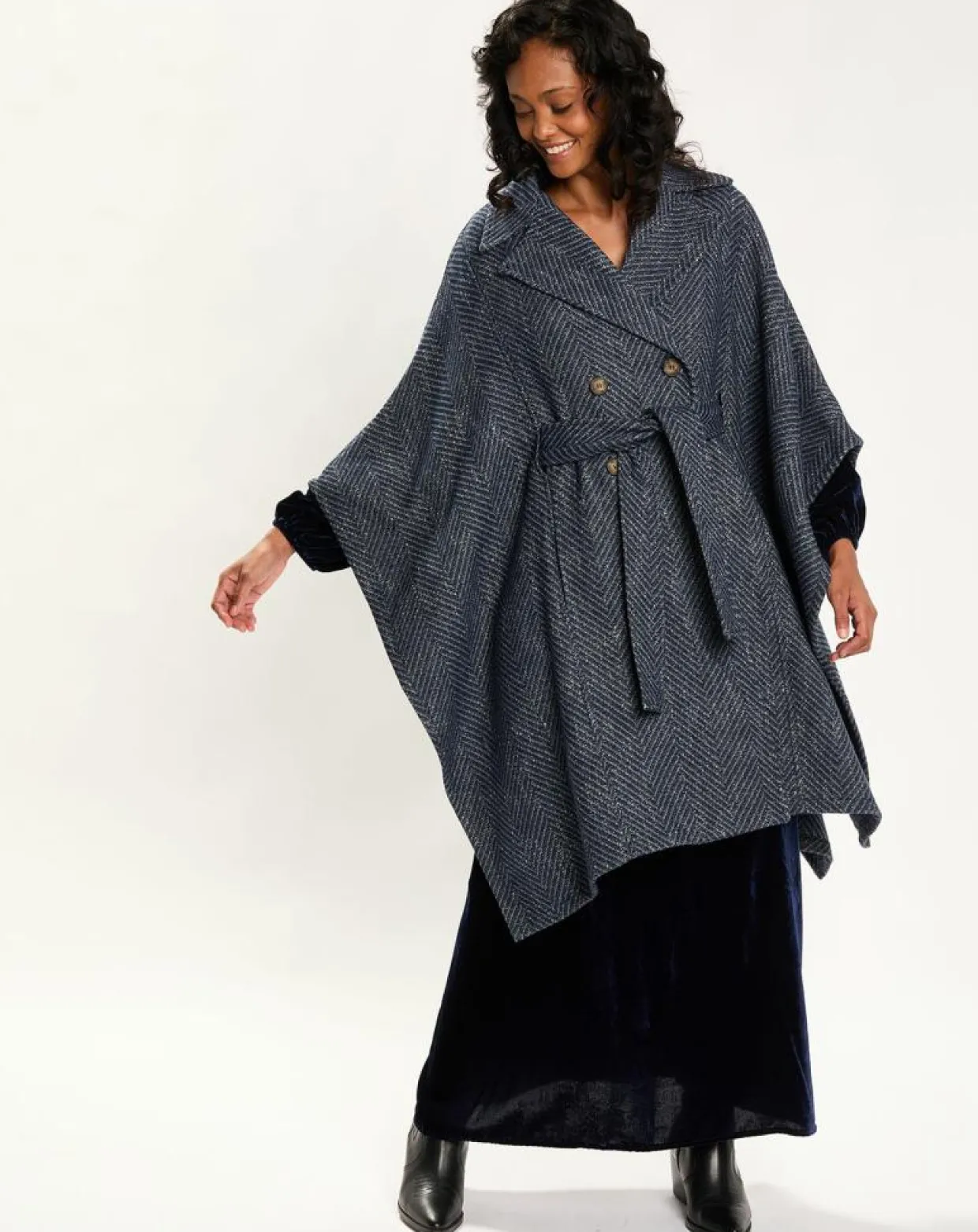 Manteau cape Solo nuit-Lauren Vidal Hot