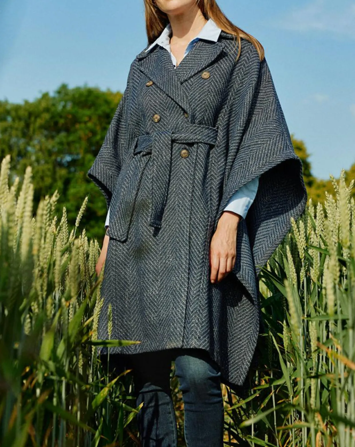 Manteau cape Solo nuit-Lauren Vidal Hot