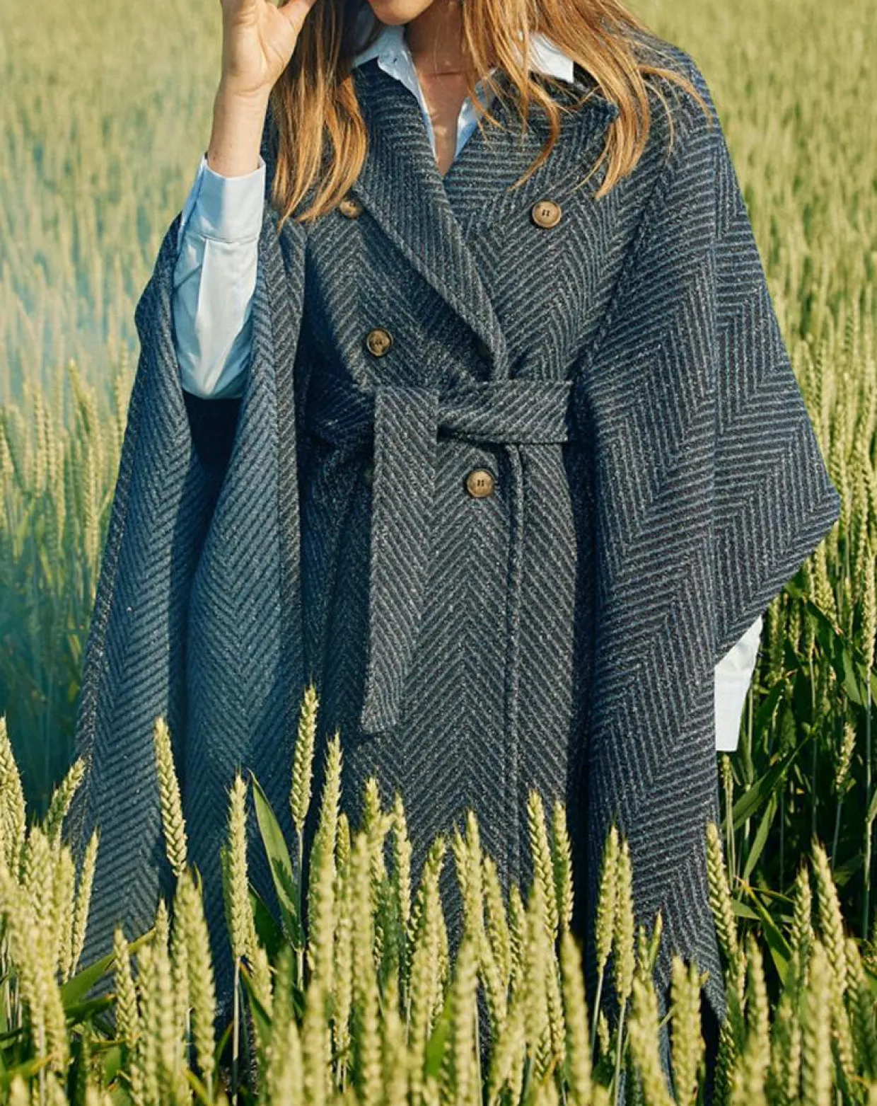 Manteau cape Solo nuit-Lauren Vidal Hot