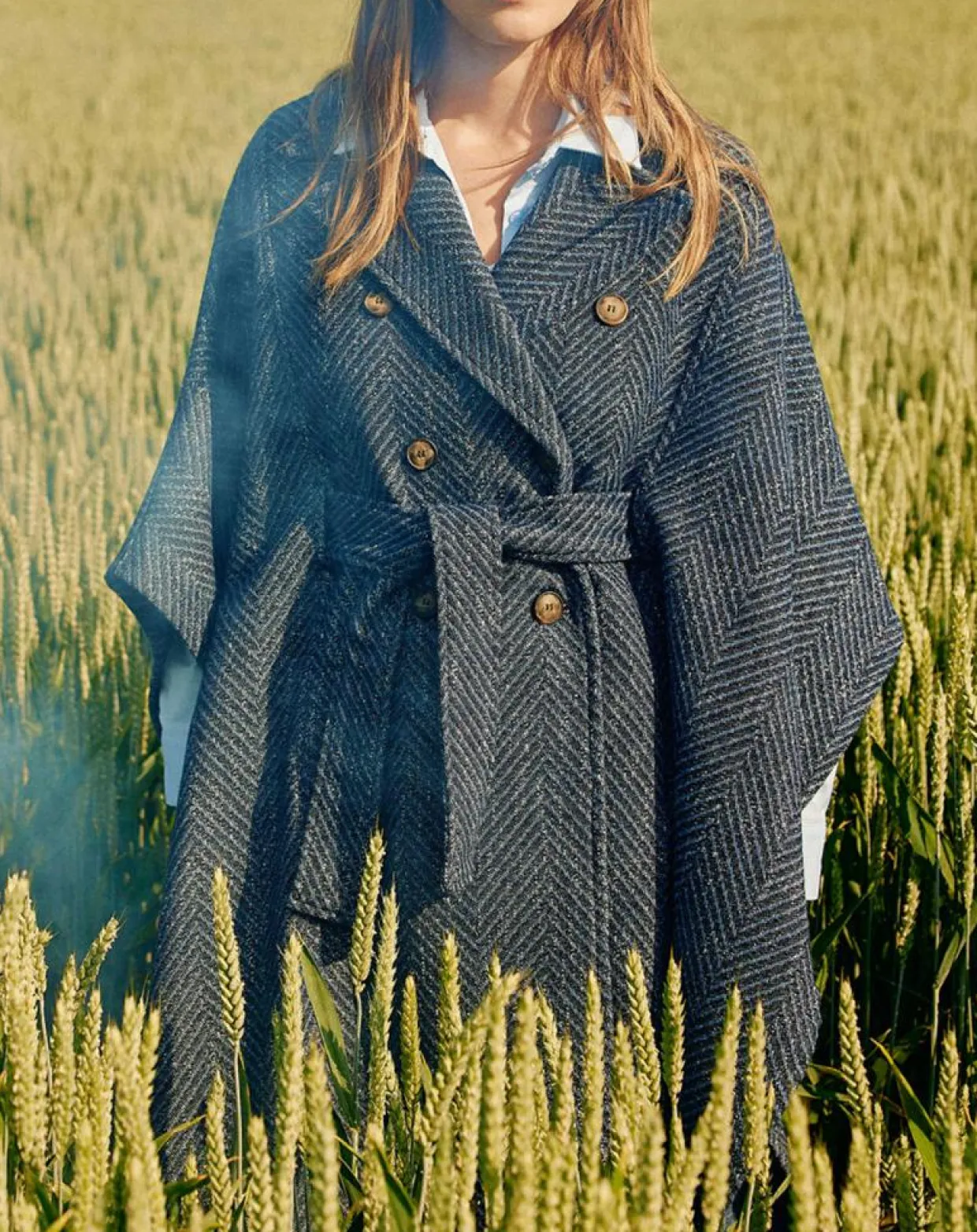 Manteau cape Solo nuit-Lauren Vidal Hot