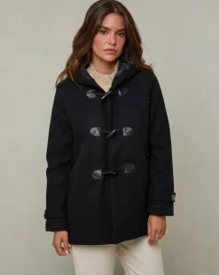 Manteau Capucine noir-L'Armoire de Suzette