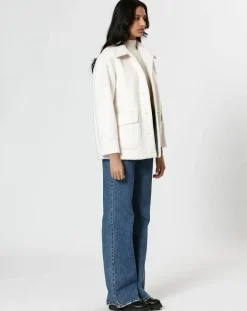 Manteau Célia blanc-The Korner Hot
