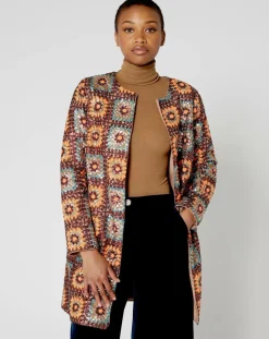 Femme Manoush Manteaux^Manteau Crochet Paillette sequins chocolat