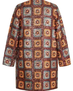 Femme Manoush Manteaux^Manteau Crochet Paillette sequins chocolat