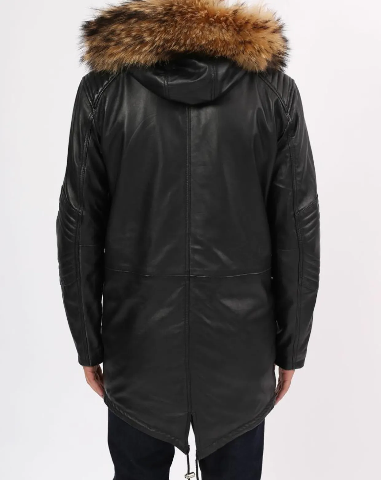 Manteau en Cuir Saint Tropez noir-Blue Wellford Best