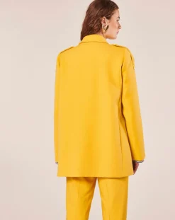 Femme Tara Jarmon Manteaux^Manteau en double coton jaune
