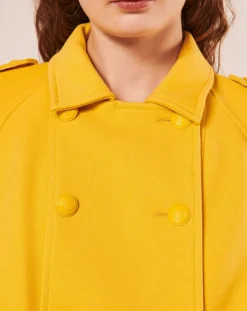 Femme Tara Jarmon Manteaux^Manteau en double coton jaune