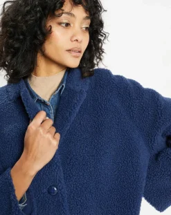 Femme Lou Andrea Manteaux^Manteau en Fausse Fourrure Romy indigo