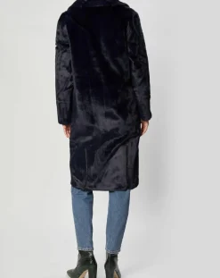 Femme Lou Andrea Manteaux^Manteau en Fausse Fourrure Eliza marine