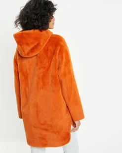 Femme Lou Andrea Manteaux^Manteau en Fausse Fourrure Avi rouille