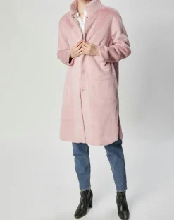 Femme Lou Andrea Manteaux^Manteau en Fausse Fourrure Olivia vieux rose