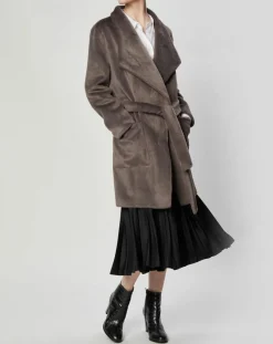 Femme Lou Andrea Manteaux^Manteau en Fausse Fourrure Carla zinc