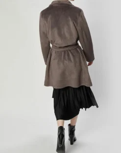 Femme Lou Andrea Manteaux^Manteau en Fausse Fourrure Carla zinc