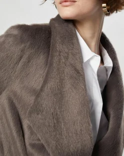 Femme Lou Andrea Manteaux^Manteau en Fausse Fourrure Carla zinc
