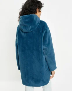 Femme Lou Andrea Manteaux^Manteau en Fausse Fourrure Avi bleu