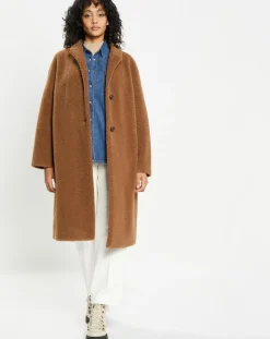 Femme Lou Andrea Manteaux^Manteau en Fausse Fourrure Romy toffee