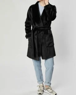 Manteau en Fausse Fourrure Carla noir-Lou Andrea Best