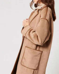 Femme Zapa Manteaux^Manteau en Fausse Peau Monranda camel
