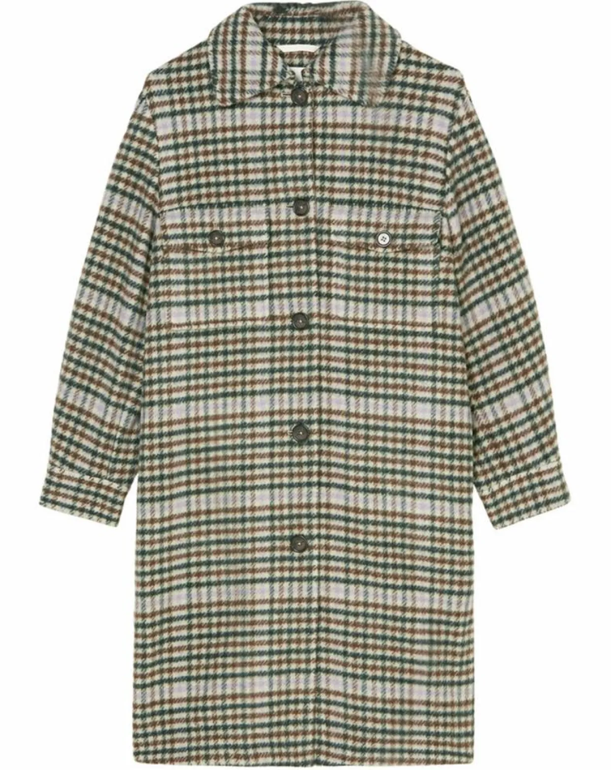 Manteau en Laine mélangée à carreaux multicolore-Marc O'Polo Hot