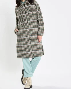 Manteau en Laine mélangée à carreaux multicolore-Marc O'Polo Hot