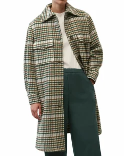 Manteau en Laine mélangée à carreaux multicolore-Marc O'Polo Hot