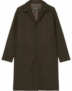 Manteau en Laine mélangée bouillie marron-Marc O'Polo Sale