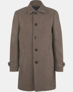Manteau en Laine mélangée Chevron beige foncé-Hackett London