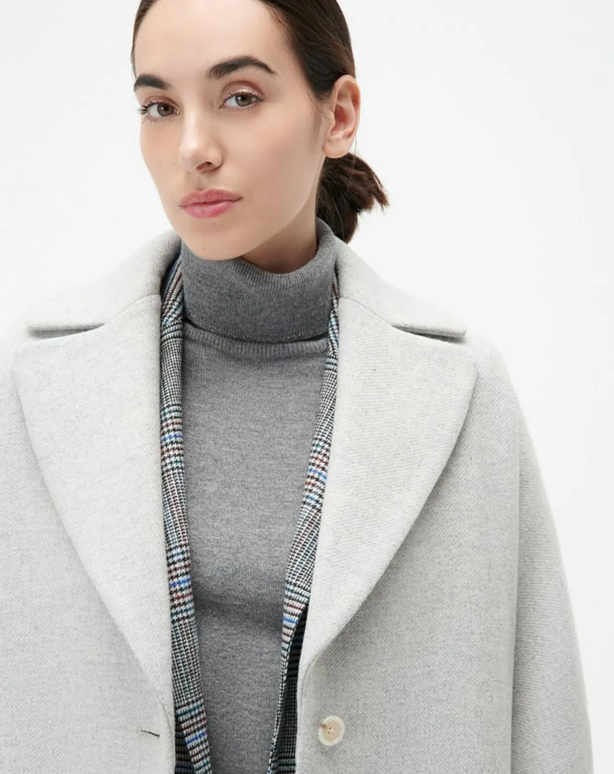 Femme Caroll Manteaux^Manteau en Laine mélangée Gapitre gris perle