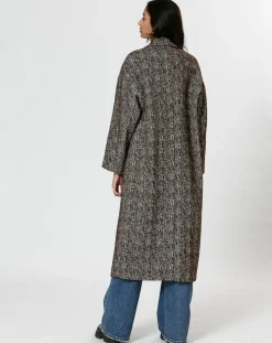 Manteau en Laine mélangée Inès marron-The Korner New