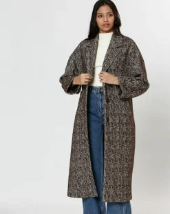 Manteau en Laine mélangée Inès marron-The Korner New