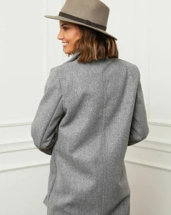 Femme L'Armoire de Suzette Manteaux^Manteau en Laine mélangée Josette gris
