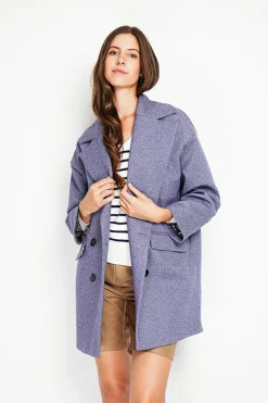 Manteau en Laine mélangée loup-Assuili Outlet